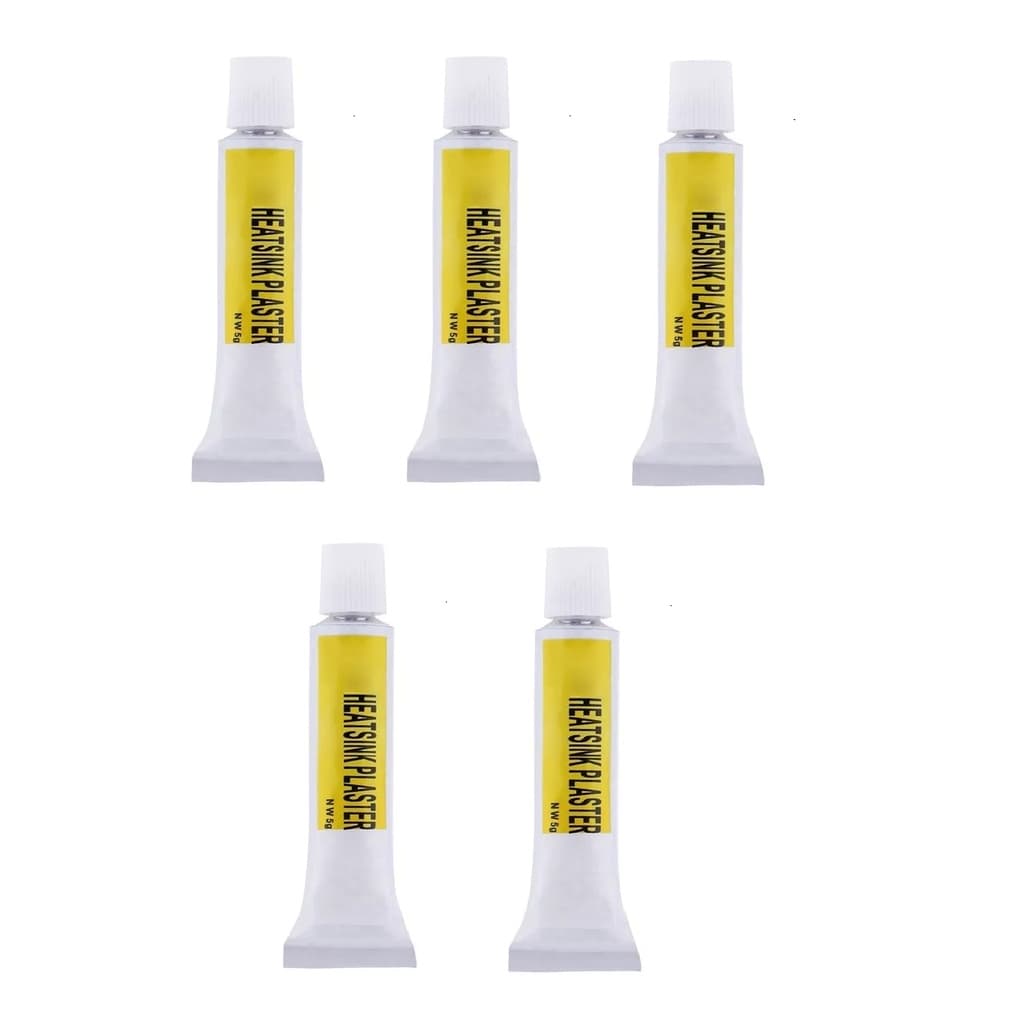 kit 5 peças Pasta e Cola Térmica Leds 3w 10w 50w Heatsink 5 gramas dissipador processador