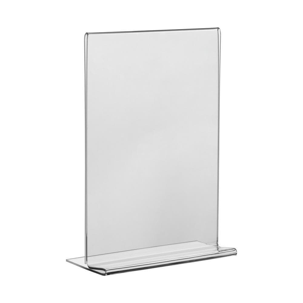 Display Expositor Acrilico T 10x15cm Tamanho A6 de Mesa e Balcao para Cardapio Fotos Promocao Avisos Panfletos Qr Code