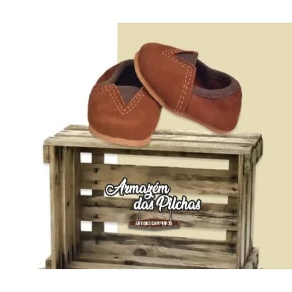 Alpargata em Couro Bebe Gaucha Campeira