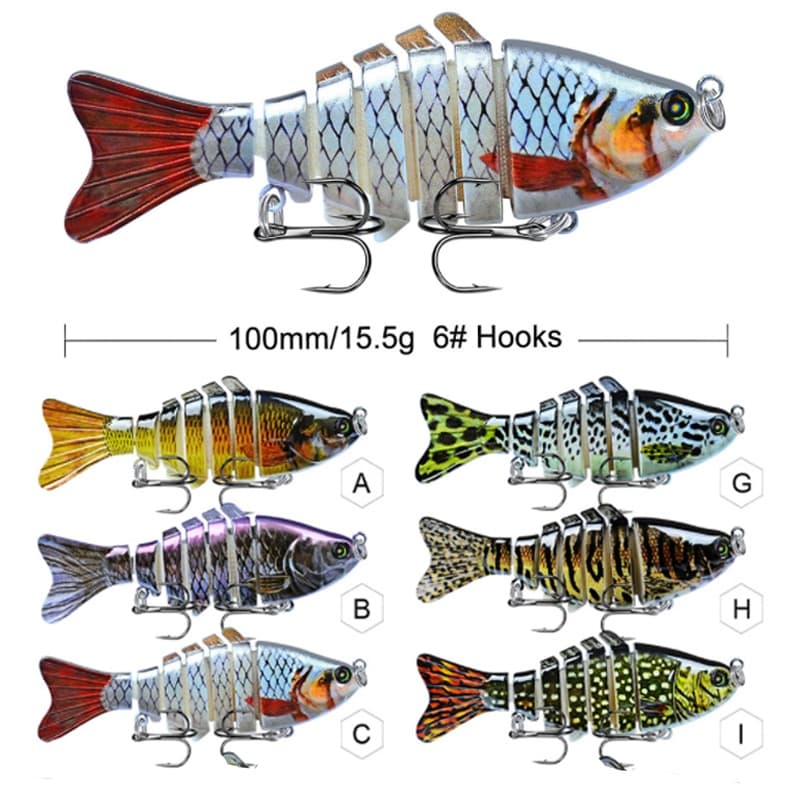 Isca Biônica De Plástico Resistente 15.5g multi-section Peixe 7-10cm