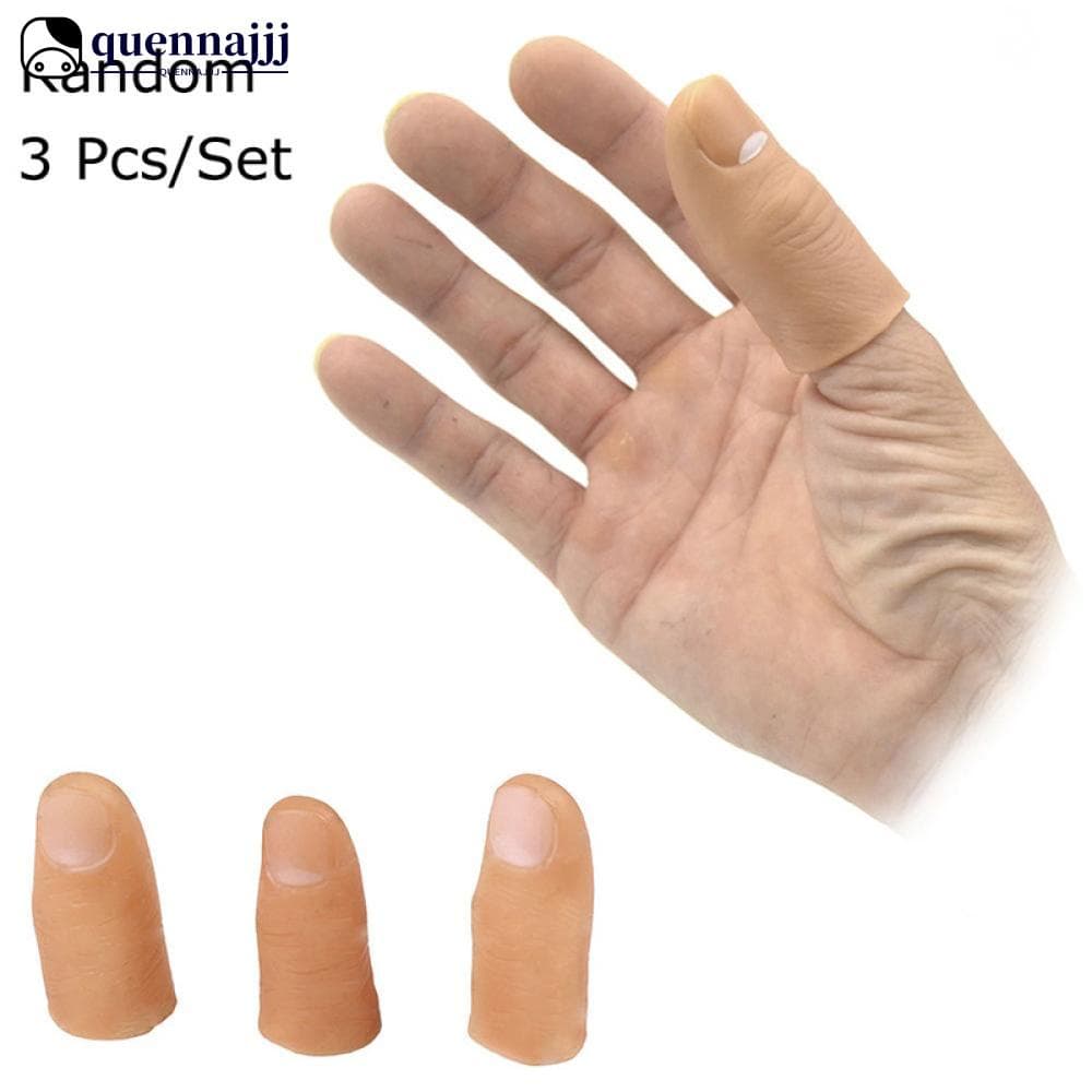Quennanajjjj 3Pcs Dedos Mágicos De Ponta De Borracha Fechar Desaparecer Truque Brinquedos Alta Qualidade B3P5