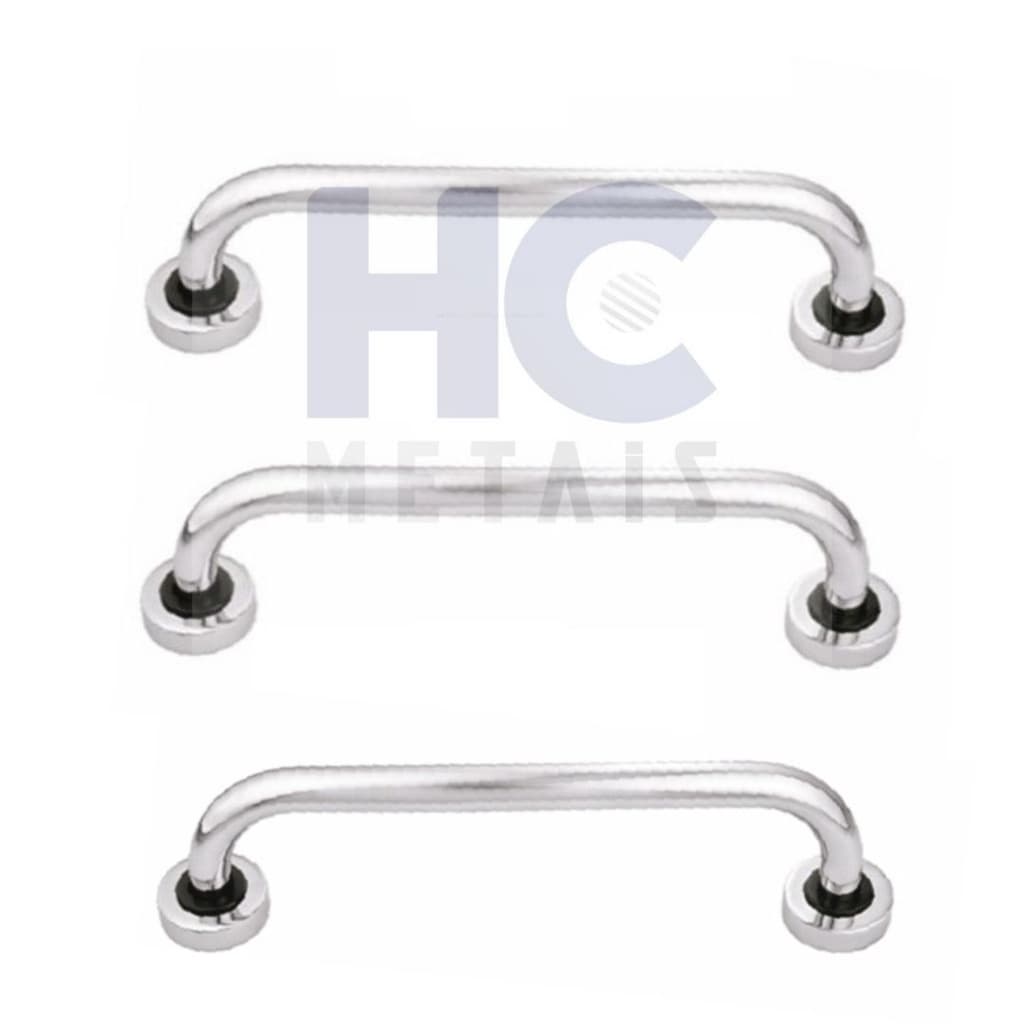 Kit 3 Barras De Apoio Alumínio 40 Cm  + Kit Instalação