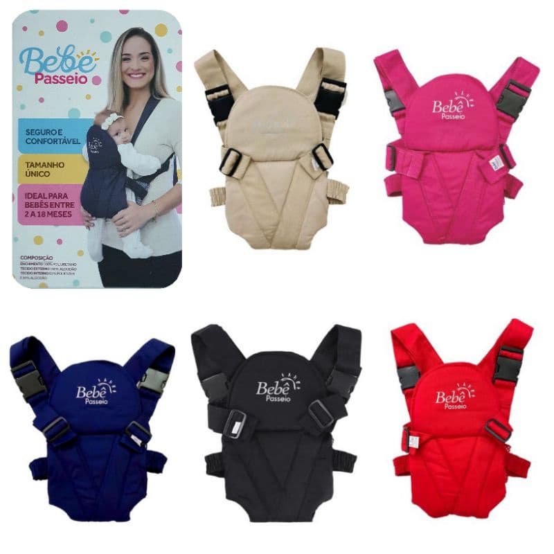 Canguru de Carregar Bebê Passeio Barato Modelo Panda  Conforto - 15kg