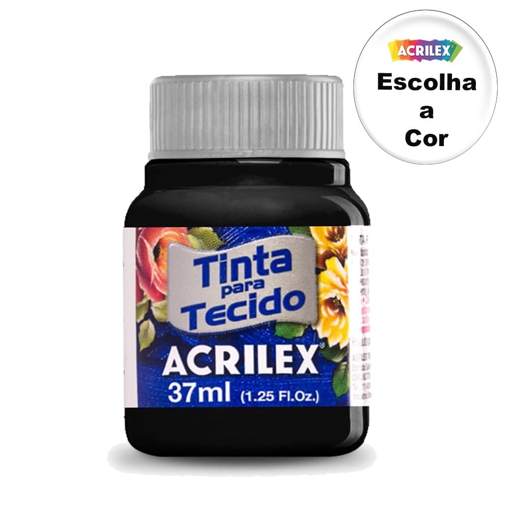 Tinta Tecido Fosca 37 ml - Escolha a Cor - Acrilex