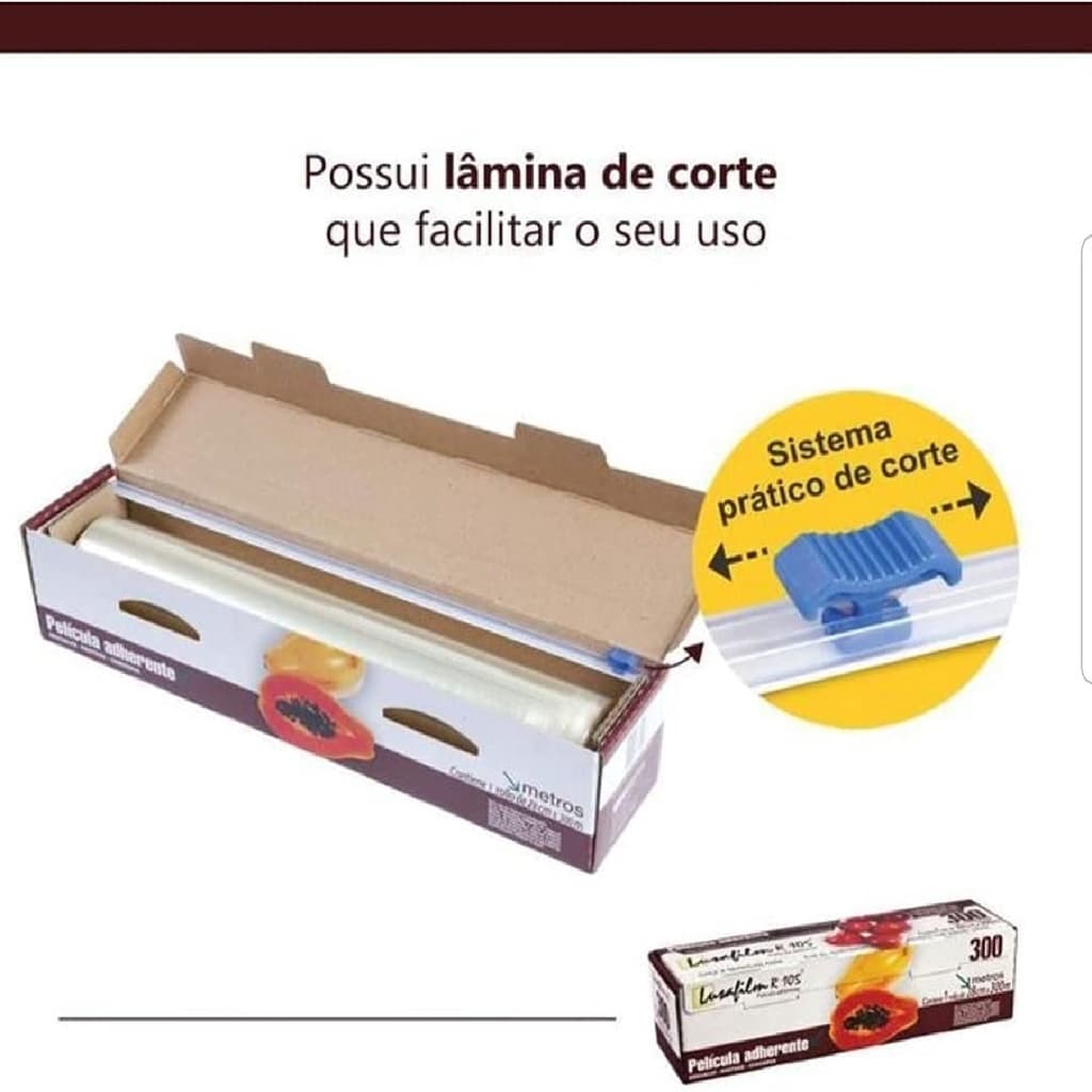 Filme Pvc Com Caixa E Serrilha Lusafilm R105 28cmx300m