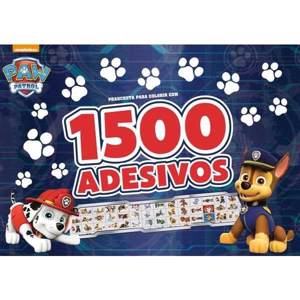 Patrulha Canina - Prancheta para Colorir com 1500 Adesivos