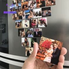 12 fotos imã Uv. Total, não desbota, fotos para vida toda 7 cm