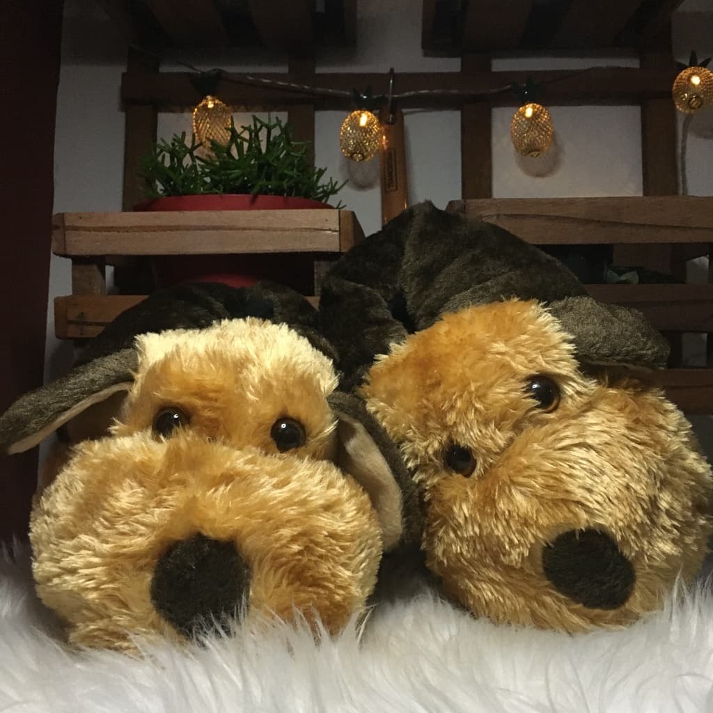 Pantufa com sola Borracha Cachorro Fofo