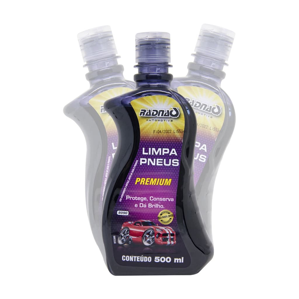 Pneu Pretinho Automotivo Limpa Pneus Ultra Brilho Premium Longa Duração Radnaq