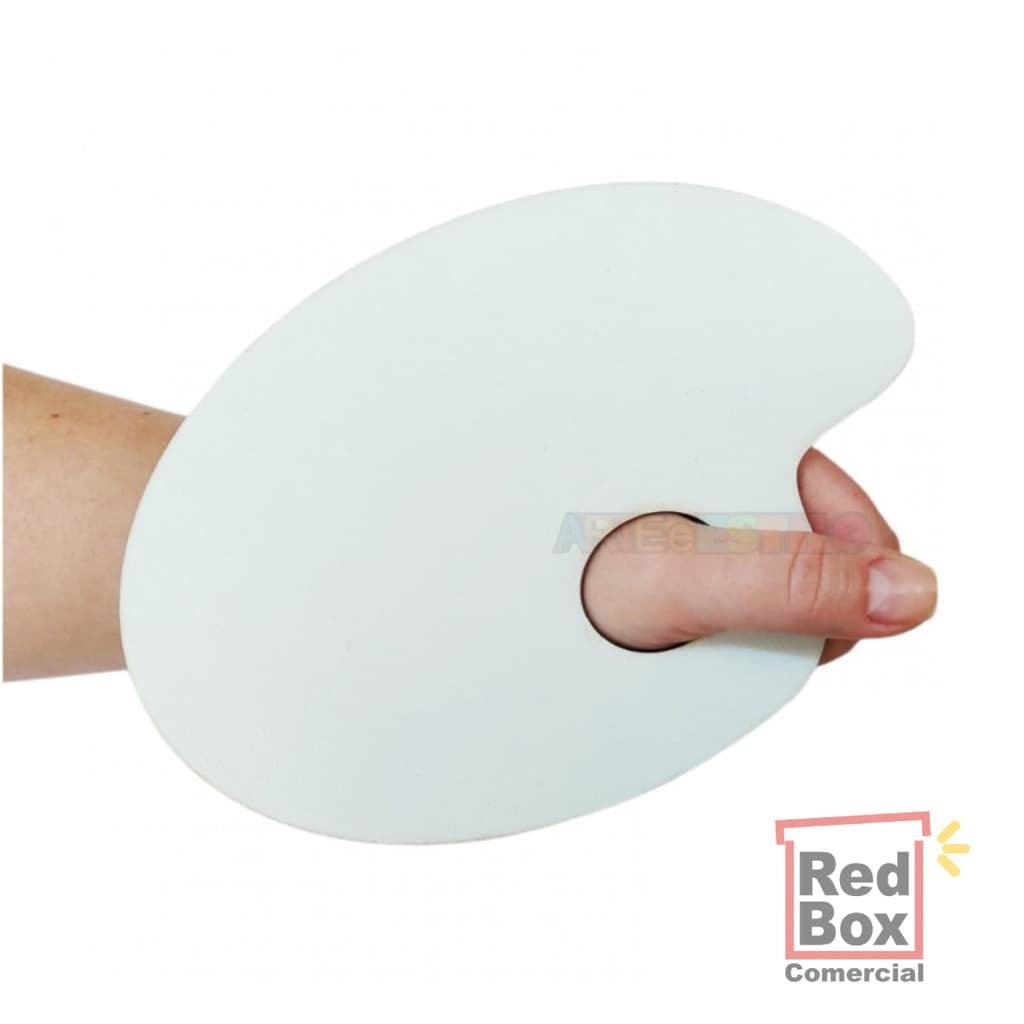 1 Paleta para Pintura Pequena Formato Anatomico 17,8x12,5 Cm