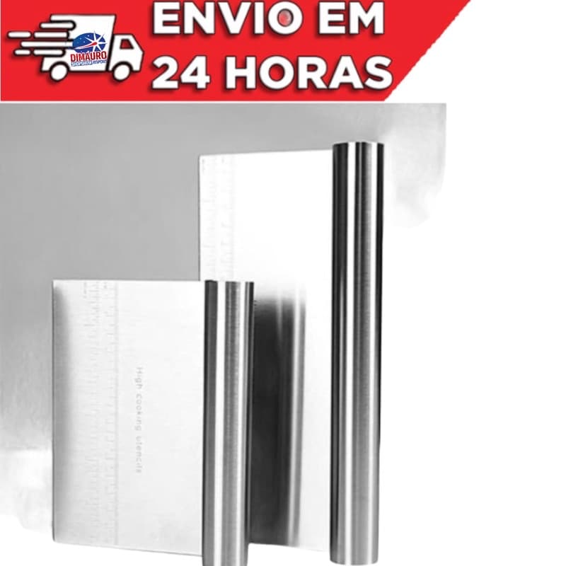 Espátula Tubular Para Massas Culinária Confeitaria Aço Inox Bolo