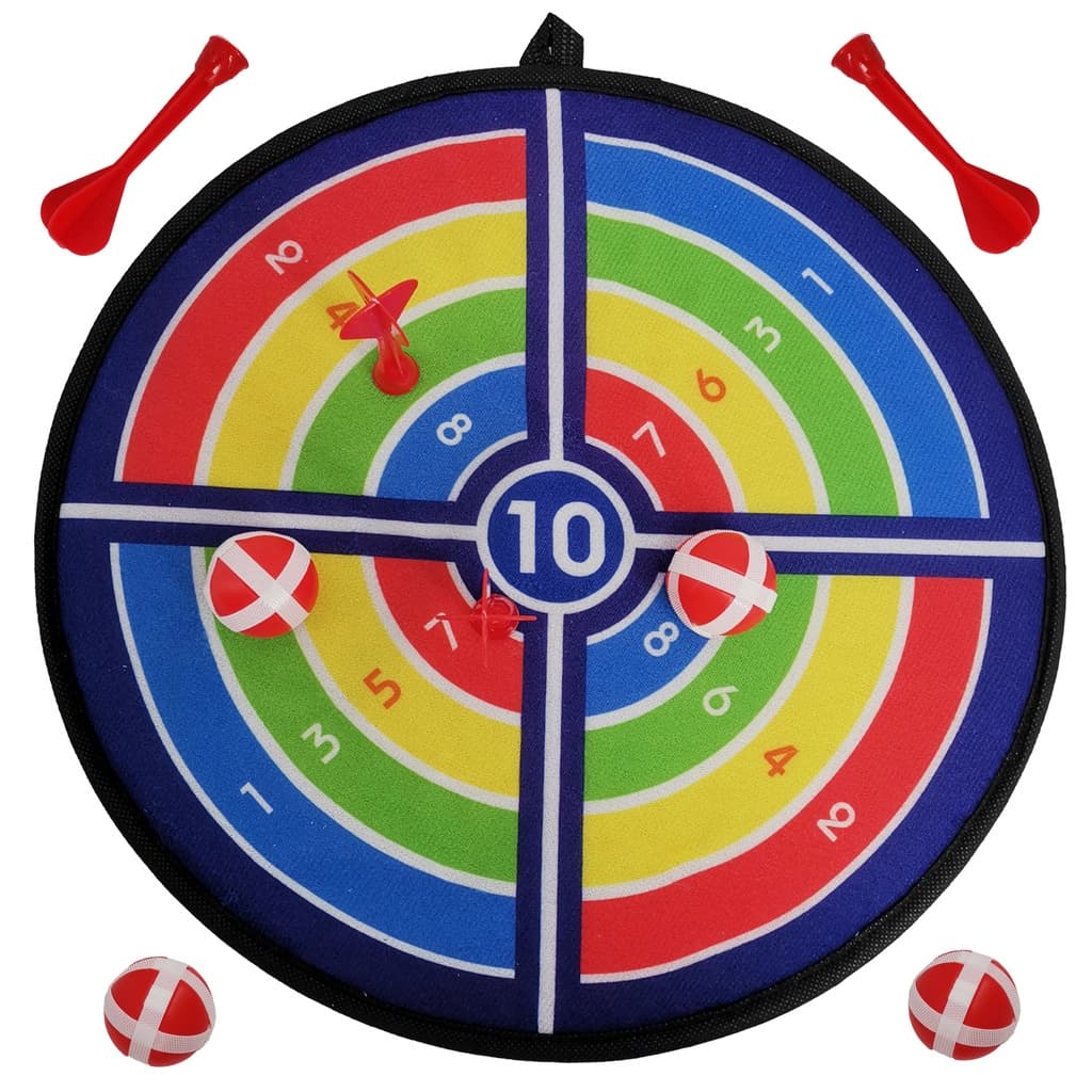 Jogo De Dardo 36cm Tabuleiro Alvo Bolas E Dardos Sem Ponta