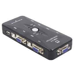 Chaveador Kvm Vga Usb Switch 1x4 - 1 - Entrada 4 - Saidas ws