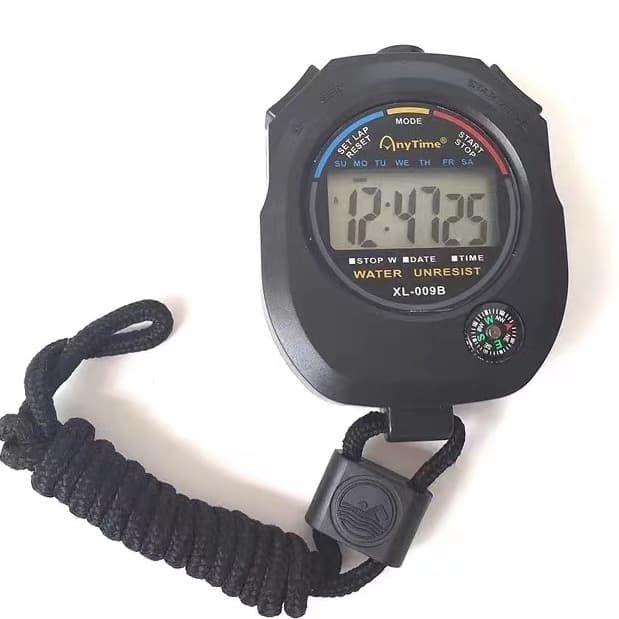 Cronômetro Progressivo De Mão Digital Alarme Hora C/ Corda Esportes
