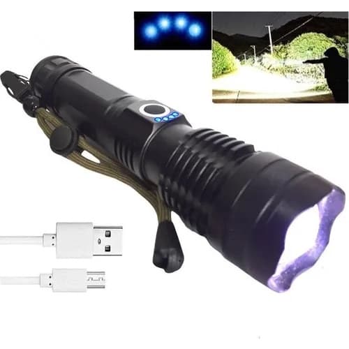 T9 Lanterna Tática Mais Forte Potente Sitio Fazenda