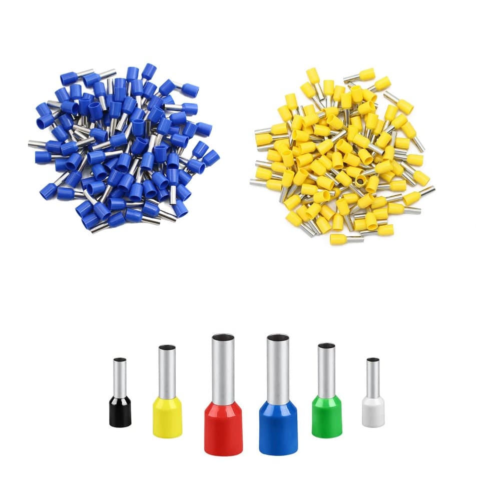 Kit Terminais Ilhos Tubular 1,0 - 1,5 - 2,5 - 4,0 E 6,0 Mm - 400 Pçs