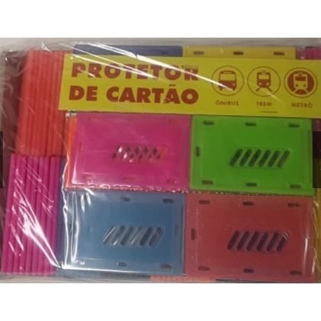 3 Protetor Capa Porta Cartão de Ônibus Credito Escolar Estudante Aposentado uma Case bem simples e Portátil