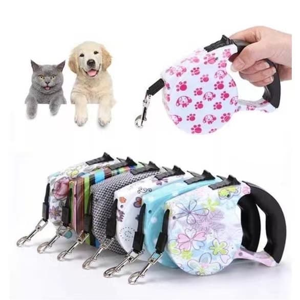 Coleira Guia Retrátil Para Cachorros pet 3 Metros e 5 Metros