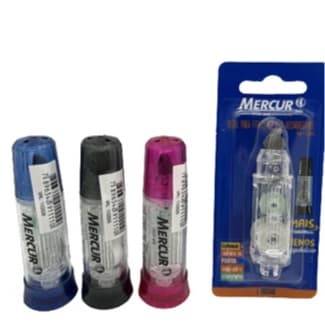 Fita Corretiva Recarregável Mercur + Refil 6m x 5mm.