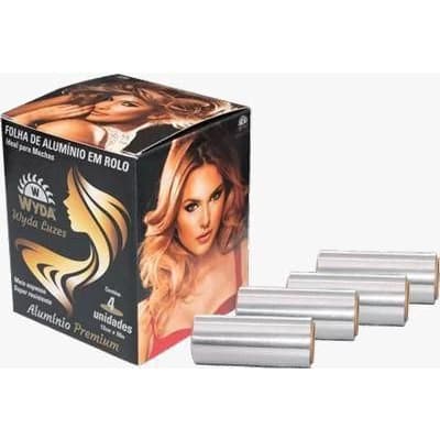 Cx. 04 Rolo Folha Alumínio Mechas Luzes Salão Original Wyda