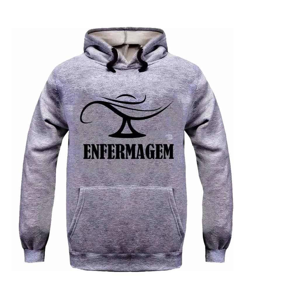 Blusa Moletom Canguru Unissex Faculdade Enfermagem Saúde Lançamento