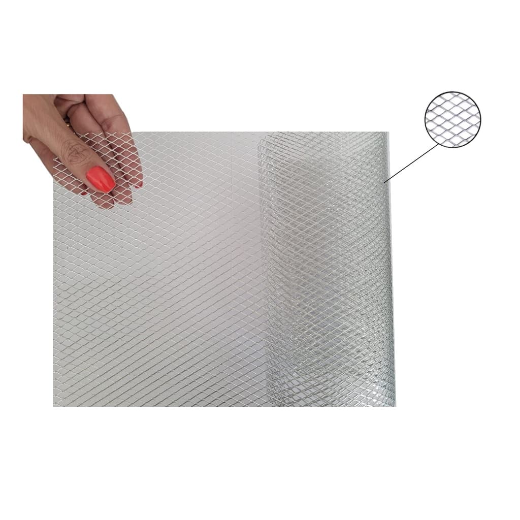Tela De Alumínio Expandido Grade Nas Medidas de  20x100cm Para Tuning Ou Anti Insetos
