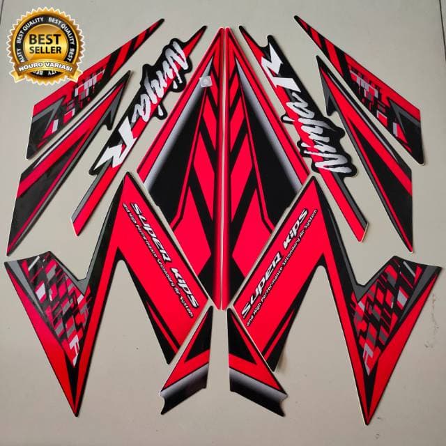 MERAH Kawasaki ninja r 2014 Listras Vermelhas , Adesivo De Lista De Carroceria De Motocicleta De Qualidade Padrão