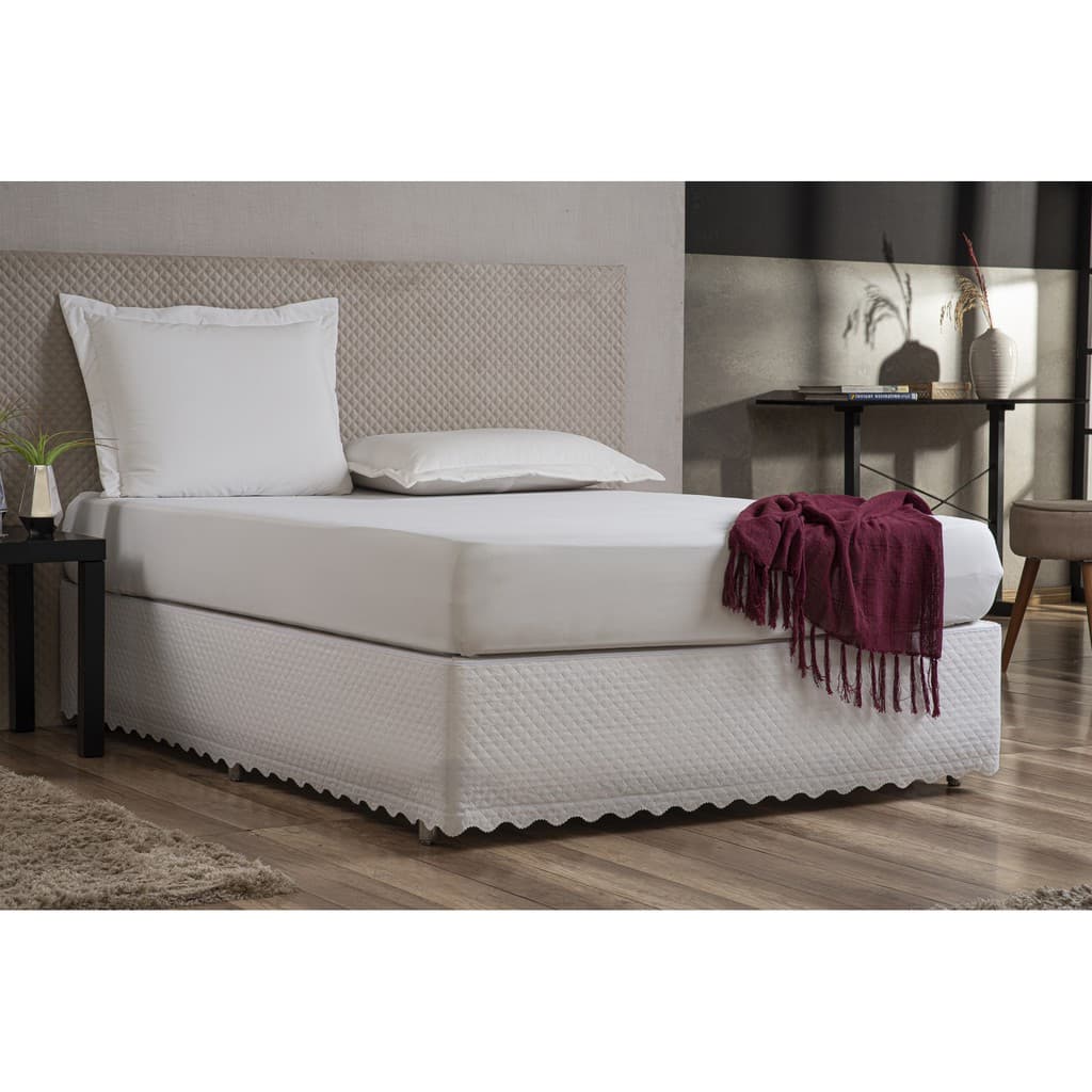 Saia Box Ajustavel P/Camas Casal, Queen Size E King Size Matelado Lese Sonic