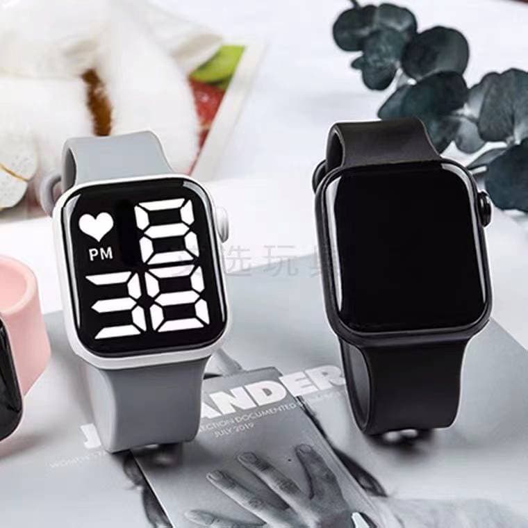 Relógio Feminino Digital Eletrônico Led Quadrado masculino à Prova D'água 2022 h