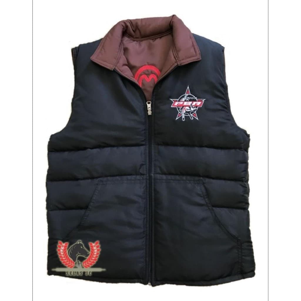 Colete Country Dupla Face Masculino PBR e Mangalarga Marchador C8