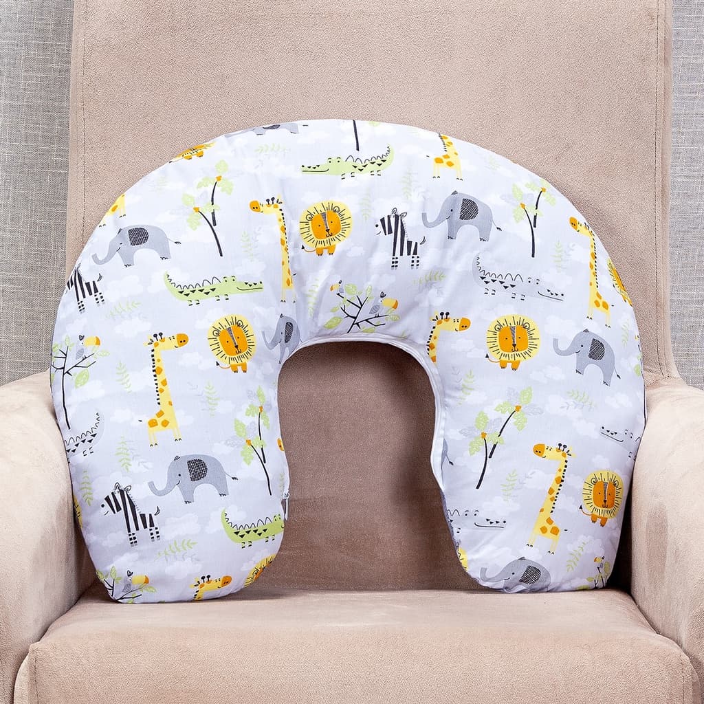 Almofada Amamentação Safari Animais Encantado Conforto Amamentar Maternidade
