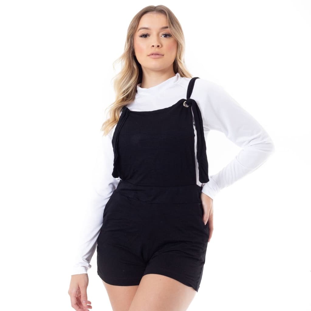 Jardineira Feminina Com Bolso e Alças Reguláveis | Macacão Gestante