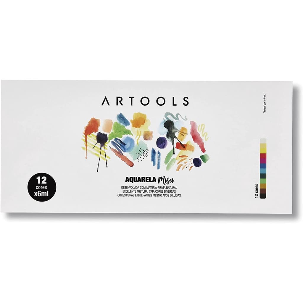 Aquarela Misci 12 Cores 6ml Artools