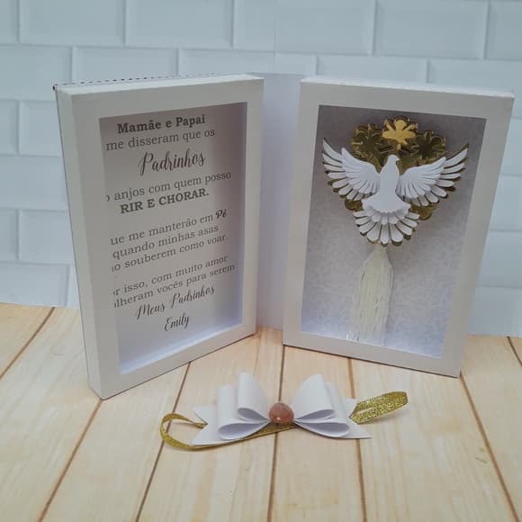 Convite Padrinhos Batizado Espirito Santo