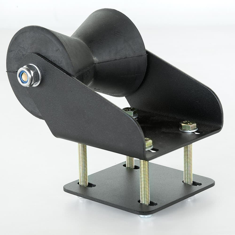 Kit Rolete Borracha com Suporte Longo Reboque de barco lancha - Aço