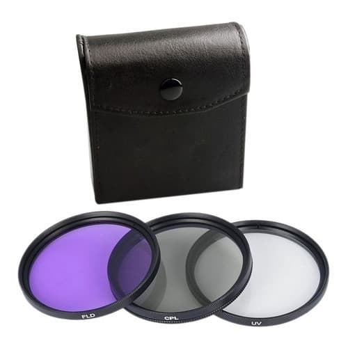 Kit Filtro 3x1 UV + CPL + FLD 37mm 40.5mm 43mm 46mm 49mm 52mm 55mm 58mm 62mm 67mm 72mm 77mm 82mm