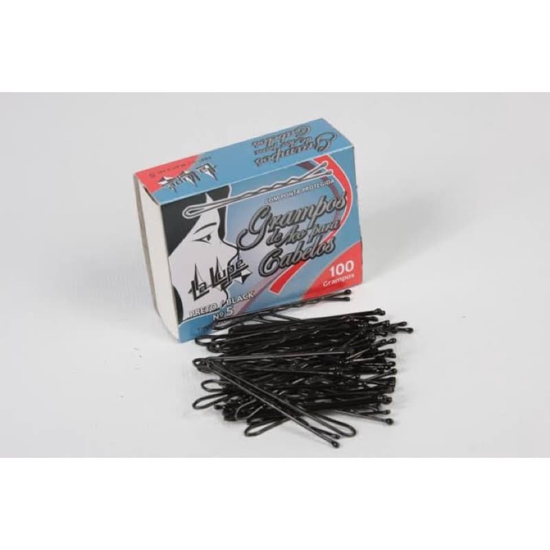 Grampos Para Cabelos N*05 Preto 100 Unidades La Lupe