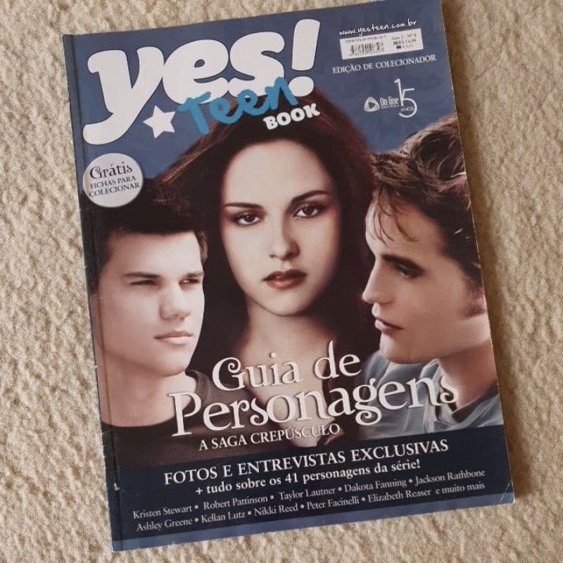 Yes Teen Book - Revista Guia de personagens A Saga Crepúsculo The Twilight Saga