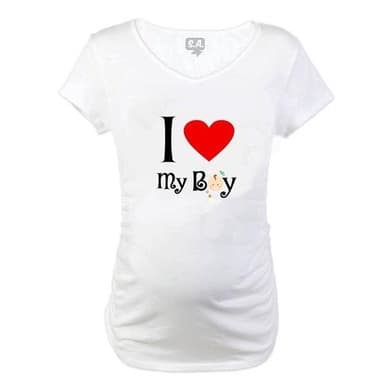 Baby Long Blusa Gestante I Love My Boy Personalizada Bebê