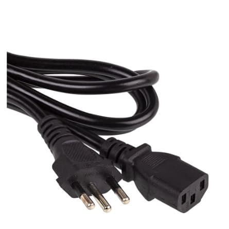 Cabo de Força Tripolar P/ Fonte Pc Monitor Padrão Inmetro - 1.5M