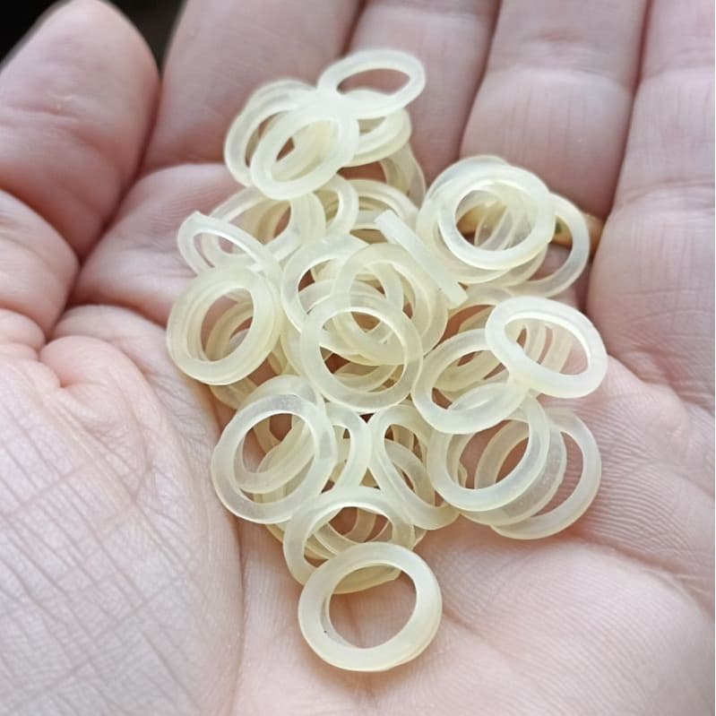 100 - Borrachinhas para laço pet, elástico