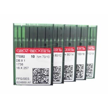 Agulha de Máquina Reta cabo fino Groz-Beckert DBx1 - caixa com 10un