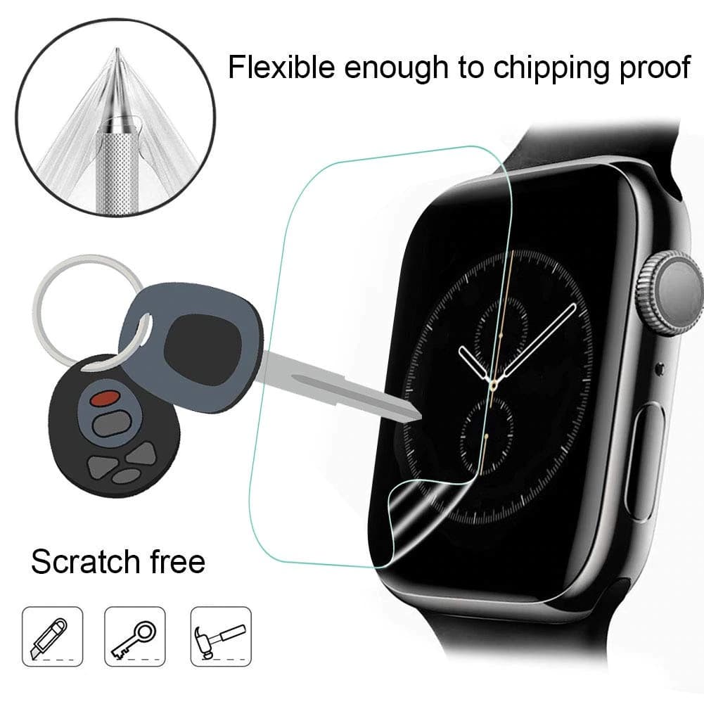 Película Protetora Nano Gel 38/40/41/42/44/45/46/49mm Para Smartwatch Apple Watch / Iwo Com Qr Code