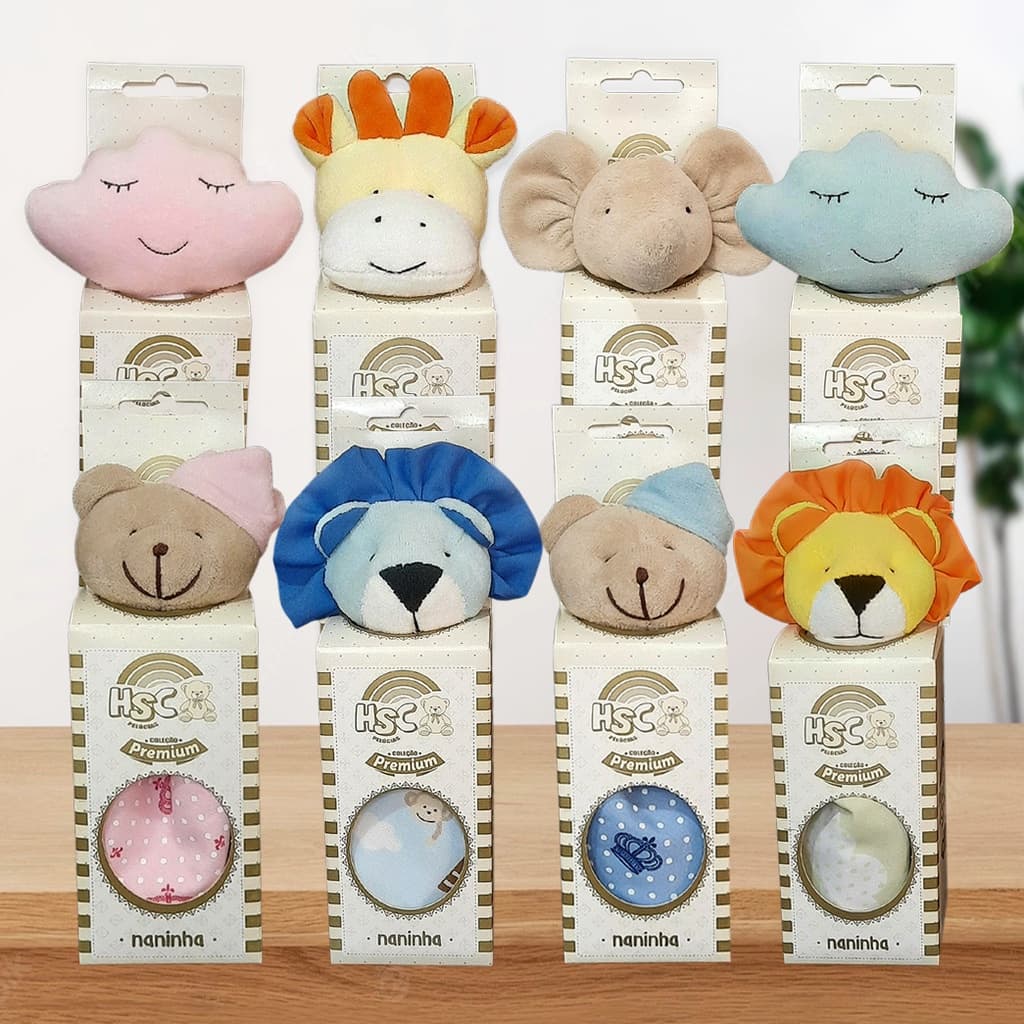 Naninha Cheirinho Bichinhos Para Bebe Com Prendedor De Chupeta Diversos Menina Menino