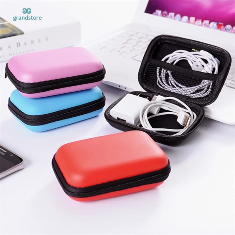 GS Estojo De Várias Cores Para Fones De Ouvido Caixa De Com Zíper Bolsa De Armazenamento De Moedas Power Bank