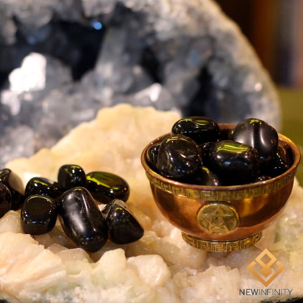 Cristal Rolado de Onix Pedra Natural 2cm Proteção e Limpeza