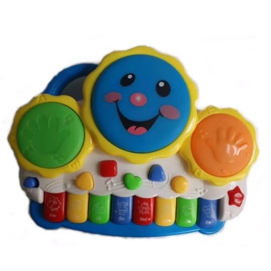 Teclado Piano Tambor Infantil Bebê