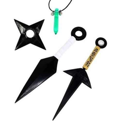 Kit Kunai Shuriken Minato Naruto Yondaime Hokage Colar Verde