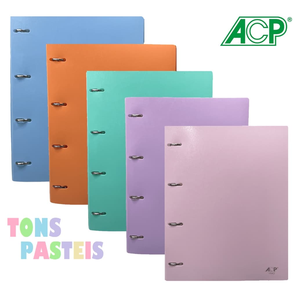 Caderno Fichário Argolado A4 Candy Tons Pasteis ACP