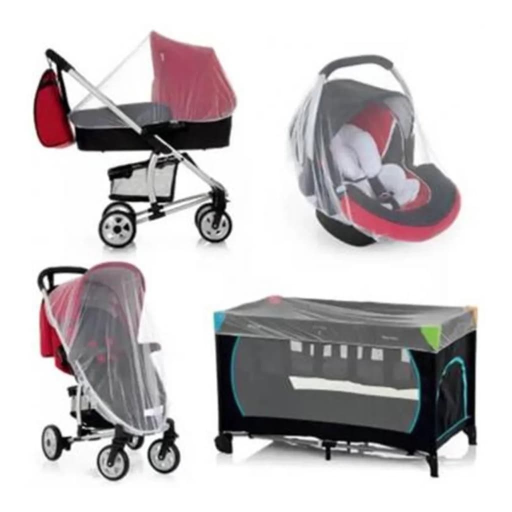 Mosquiteiro para Bebê Universal Carrinho Bebê Conforto Berço Cercadinho Desmontável
